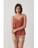MINERVA Animal Αμάνικη Μπριτέλα Γυναικεία Πιτζάμα 90-53261-104 TERRACOTA SS2026