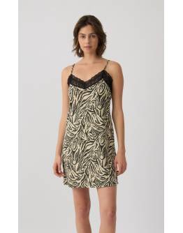 MINERVA Earth Tones TENCEL™ Αμάνικη Μπριτέλα Γυναικεία Νυχτικιά με δαντέλα 90-53275-937 ΜΠΕΖ-ΜΑΥΡΟ A/O SS2026