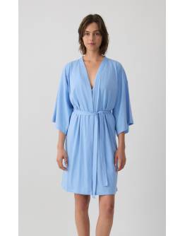 MINERVA Uni Μονόχρωμη Γυναικεία Ρόμπα/ Κιμονό 90-53233-728 ΣΙΕΛ SS2026
