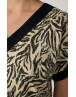 MINERVA Zebra Κοντομάνικη Γυναικεία Νυχτικιά με V Λαιμόκοψη 90-53278-937 ΜΠΕΖ-ΜΑΥΡΟ A/O SS2026
