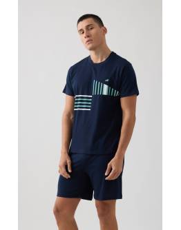 MINERVA Stripes Ανδρική Πιτζάμα 90-71334-200 MARINE SS2026