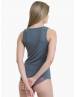 Walk Φανελάκι V-neck τοπ από bamboo με δαντέλα Πράσινο σκούρο W2207-1_40