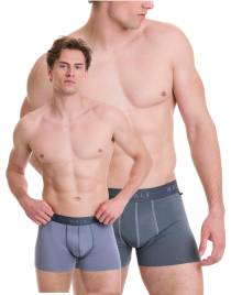 Walk Ανδρικό Μπόξερ από bamboo (2 τμχ.) Ραφ - Ανθρακί W1776_0708