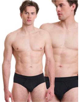 WALK Ανδρικό Βαμβακερό σλιπ με εσωτερικό λάστιχο Μαύρο-Μαύρο W1759-1_0202