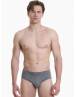 WALK Ανδρικό Βαμβακερό σλιπ με εσωτερικό λάστιχο Χακί - Γκρι μελανζέ W1759-1_2449