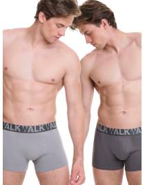 Walk Ανδρικό Βαμβακερό μπόξερ (2 τμχ.) Ανθρακί - Γκρι W1755-1_0812