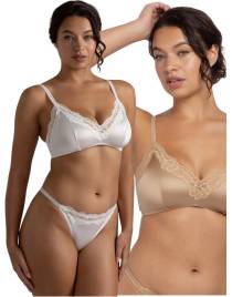 DORINA Origins Shiny Micro Γυναικείο Σουτιέν Bralette 2Τεμ. χωρίς ενίσχυση FXBR0071MI127-2X IVORY/BEIGE