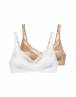 DORINA Origins Shiny Micro Γυναικείο Σουτιέν Bralette 2Τεμ. χωρίς ενίσχυση FXBR0071MI127-2X IVORY/BEIGE