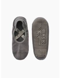 WALK Κάλτσες Γιόγκα - Pilates με σταυρωτά λάστιχα & αντιολισθητικό πάτο Γκρι Σκούρο W145-1_10