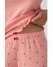 MINERVA Cherries Pointelle Κοντομάνικη Γυναικεία Πιτζάμα με Μακρύ Παντελόνι 90-53203-418 PEACH SS-2026