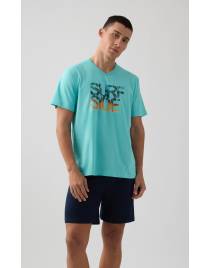 MINERVA Surf Side Ανδρική Πυτζάμα με V λαιμόκοψη 90-71337-467 SS-2026