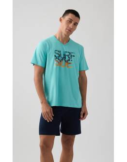 MINERVA Surf Side Ανδρική Πυτζάμα με V λαιμόκοψη 90-71337-467 SS-2026