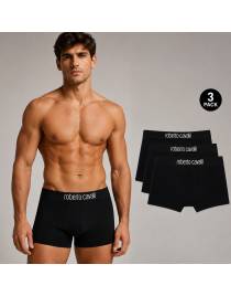 Roberto Cavalli Underwear Set 3Τεμ. Boxer-Trunk WSO00A-CE001 Μαύρο