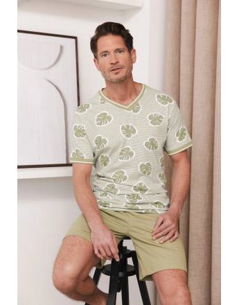 Pastunette Fresh Ανδρική πιτζάμα 132261-522-1-700 Light Green SS2026