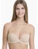 WALK ΓΥΝΑΙΚΕΙΟ STRAPLESS PUSH-UP ΣΟΥΤΙΕΝ ΜΕ ΑΦΑΙΡΟΥΜΕΝΑ PADS CUP B-C-D W2272_19 ΜΠΕΖ ΑΝΟΙΚΤΟ