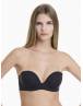 WALK ΓΥΝΑΙΚΕΙΟ STRAPLESS PUSH-UP ΣΟΥΤΙΕΝ ΜΕ ΑΦΑΙΡΟΥΜΕΝΑ PADS CUP B-C-D W2272_02 ΜΑΥΡΟ