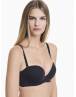WALK ΓΥΝΑΙΚΕΙΟ STRAPLESS PUSH-UP ΣΟΥΤΙΕΝ ΜΕ ΑΦΑΙΡΟΥΜΕΝΑ PADS CUP B-C-D W2272_02 ΜΑΥΡΟ