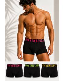 Bikkembergs Underwear Men's Slim-Fit Boxers - 3 set BKK1UTR16TR-ASSORTED Black