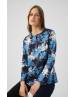 MINERVA Blue Floral Γυναικεία Πυτζάμα με Πατιλέτα 90-53445-393 MARIN-RAF A/O AW 2026-27