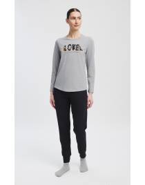 MINERVA Perfect Γυναικεία Πυτζάμα 90-53474-23 ΓΚΡΙ ΜΕΛ. AW 2026-27