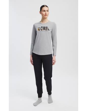 MINERVA Perfect Γυναικεία Πυτζάμα 90-53474-23 ΓΚΡΙ ΜΕΛ. AW 2026-27