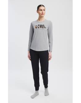 MINERVA Perfect Γυναικεία Πυτζάμα 90-53474-23 ΓΚΡΙ ΜΕΛ. AW 2026-27