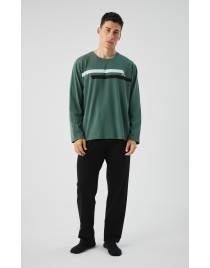 Minerva Stripes Ανδρική Πυτζάμα 90-71468-873 GREEN DARK AW 2026-27