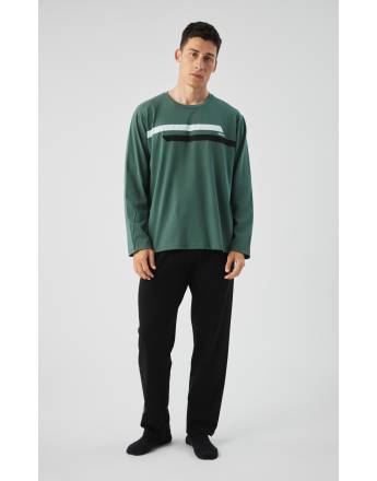 Minerva Stripes Ανδρική Πυτζάμα 90-71468-873 GREEN DARK AW 2026-27