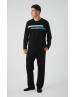 Minerva Stripes Ανδρική Πυτζάμα 90-71468-45 ΜΑΥΡΟ AW 2026-27