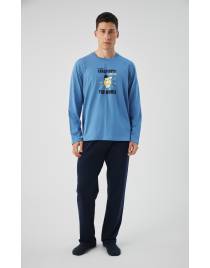 MINERVA Cartoon Mix Ανδρική Πυτζάμα 90-71473-71 BLUE RAF AW 2026-27