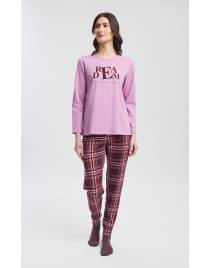 MINERVA Dream Καρό Γυναικεία Πυτζάμα 90-53424-630 LILAC AW 2026-27