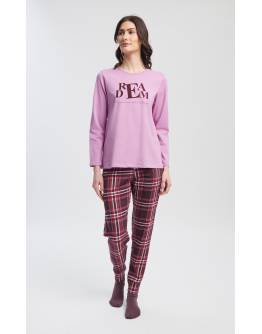 MINERVA Dream Καρό Γυναικεία Πυτζάμα 90-53424-630 LILAC AW 2026-27