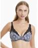 Walk σουτιέν με ενισχυμένα cups και δαντέλα Multicolor W2243_MULTI