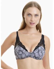 Walk σουτιέν με ενισχυμένα cups και δαντέλα Multicolor W2243_MULTI