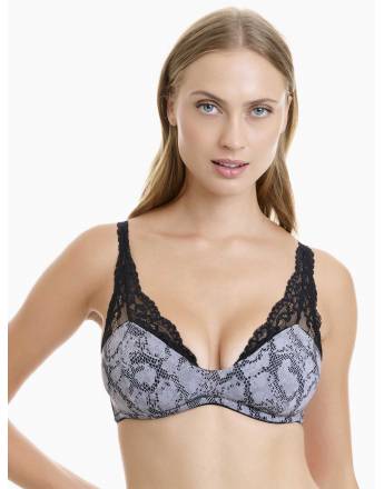Walk σουτιέν με ενισχυμένα cups και δαντέλα Multicolor W2243_MULTI