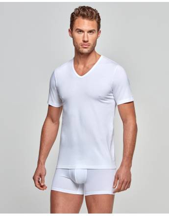 IMPETUS ΑΝΔΡΙΚΗ ΦΑΝΕΛΛΑ V-NECK T-SHIRT COTTON STRETCH REF.: 1351021