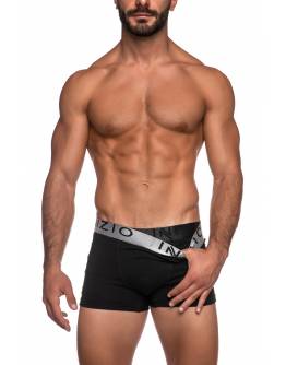 INIZIO ΑΝΔΡΙΚΟ BOXER ΜΕ ΕΞΩΤΕΡΙΚΟ ΜΕΤΑΛΙΖΕ ΛΑΣΤΙΧΟ 2 PACK ΜΑΥΡΟ/ΑΣΗΜΙ 44000-2
