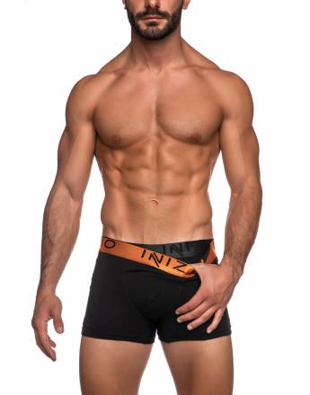 INIZIO ΑΝΔΡΙΚΟ BOXER ΜΕ ΕΞΩΤΕΡΙΚΟ ΜΕΤΑΛΙΖΕ ΛΑΣΤΙΧΟ 2 PACK ΜΑΥΡΟ/ΠΟΡΤΟΚΑΛΙ 4408