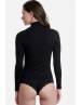 WALK ΓΥΝΑΙΚΕΙΟ TOP ΜΑΚΡΥ ΜΑΝΙΚΙ ΖΙΒΑΓΚΟ BAMBOO W2205 ΜΑΥΡΟ