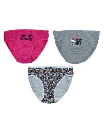 MONSTER HIGH -Παιδικά εσώρουχα σλιπ 3 τμχ MH03301 Κορίτσι 100% Cotton Multicolor