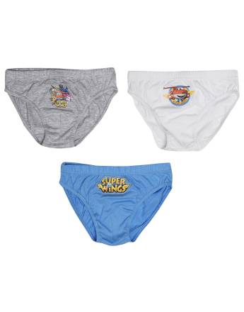 SUPER WINGS -Παιδικά εσώρουχα σλιπ 3 τμχ Αγόρι 100% Cotton Multicolor