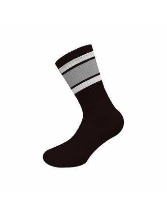 WALK ΑΝΔΡΙΚΕΣ ΑΘΛΗΤΙΚΕΣ ΒΑΜΒΑΚΕΡΕΣ ΚΑΛΤΣΕΣ ΜΕ ΡΙΓΕΣ W1211-5 02 ΜΑΥΡΕΣ