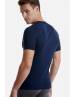 WALK ΑΝΔΡΙΚΟ ΒΑΜΒΑΚΕΡΟ T-SHIRT ΛΑΙΜΟΚΟΨΗ 2ΤΕΜ ΜΠΛΕ ΣΚΟΥΡΟ W1970-2