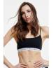 WALK ΓΥΝΑΙΚΕΙΟ ΒΑΜΒΑΚΕΡΟ BRALETTE ΜΕ ΛΑΣΤΙΧΟ ΚΑΙ ΛΕΠΤΗ ΤΙΡΑΝΤΑ ΜΑΥΡΟ 02
