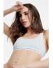WALK ΓΥΝΑΙΚΕΙΟ ΒΑΜΒΑΚΕΡΟ BRALETTE ΜΕ ΛΑΣΤΙΧΟ ΚΑΙ ΦΑΡΔΙΑ ΤΙΡΑΝΤΑ W2251 ΓΚΡΙ ΑΝΟΙΚΤΟ ΜΕΛ. 14