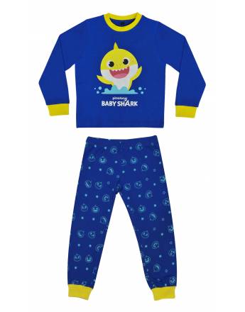 BABY SHARK ΠΑΙΔΙΚΗ ΠΥΤΖΑΜΑ ΑΓΟΡΙ ΜΠΛΕ 100% COTTON BS40001