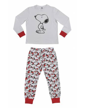 SNOOPY ΠΑΙΔΙΚΗ ΠΥΤΖΑΜΑ ΚΟΡΙΤΣΙ ΛΕΥΚΗ 100% COTTON SN40051