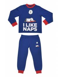 SNOOPY ΠΑΙΔΙΚΗ ΠΥΤΖΑΜΑ ΑΓΟΡΙ ΜΠΛΕ 100% COTTON SN40001