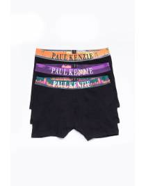 PAUL KENZIE MIAMI ΑΝΔΡΙΚΟ SET 3 x BOXER SS-2022 ΜΑΥΡΟ