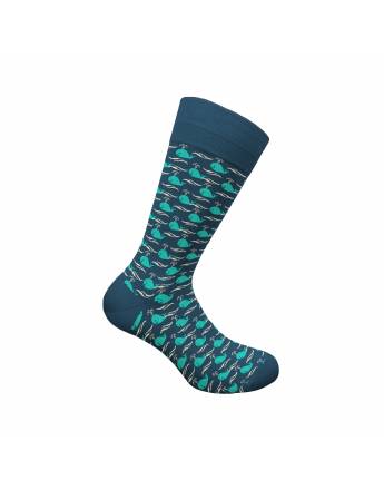 WALK ΑΝΔΡΙΚΕΣ ΚΑΛΤΣΕΣ BAMBOO ΜΕ ΣΧΕΔΙΟ W304-27 ΜΠΛΕ ΑΝΟΙΚΤΟ 04